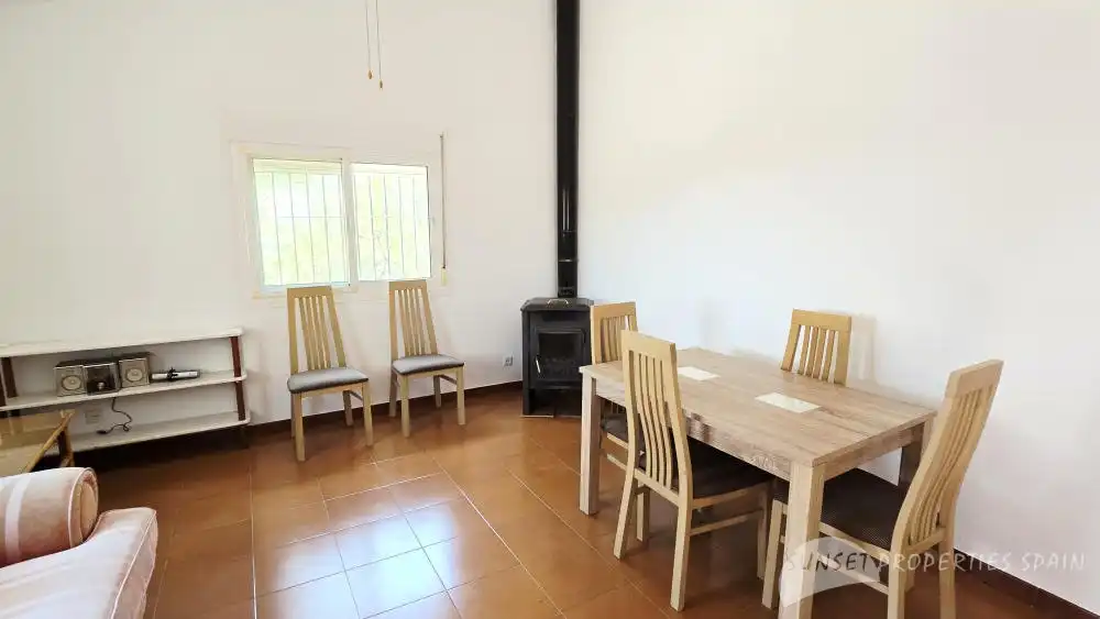 Dining room of Houses for sale in Cómpeta  with Air Conditioner, Private garden and Swimming Pool