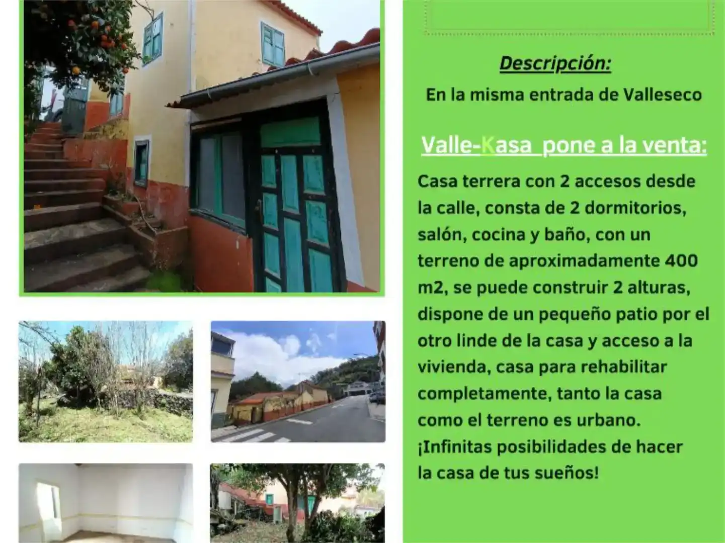 Vista exterior de Casa o chalet en venta en Valleseco con Balcón