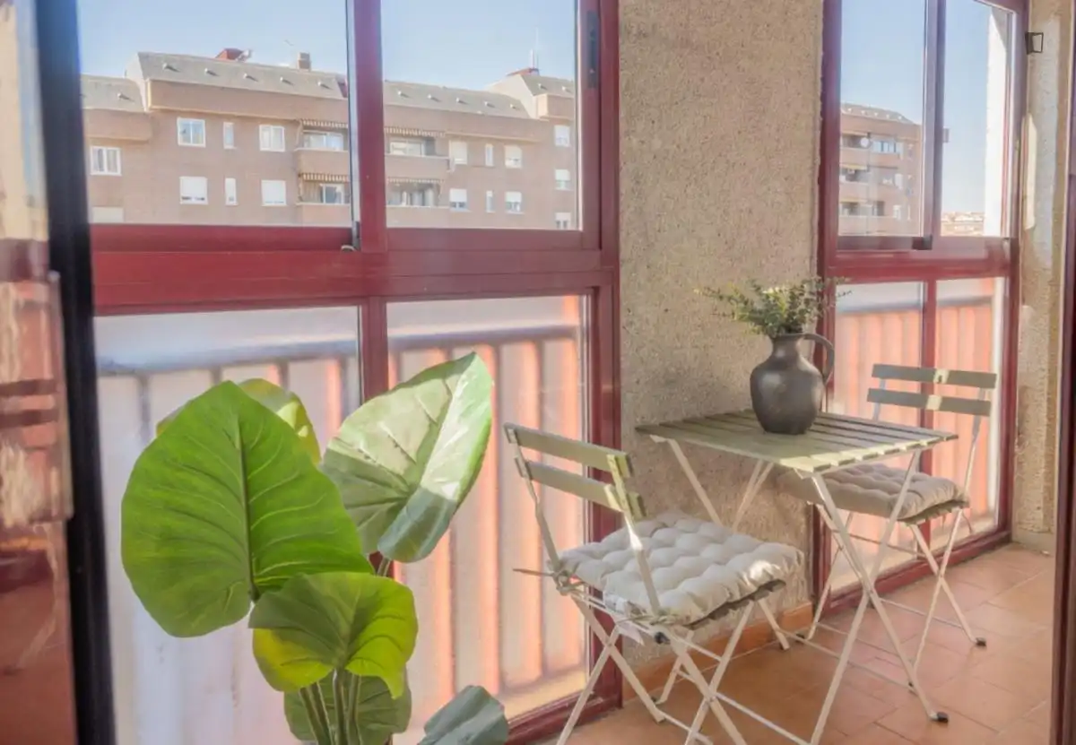 Balcony of Apartments for rent in Madrid  with Air Conditioner, Furnished and Oven