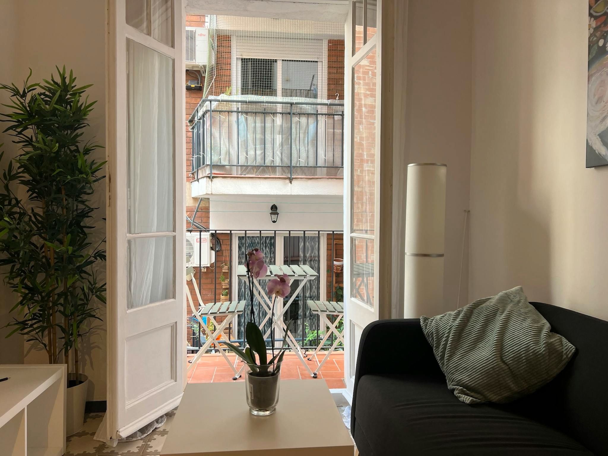 Balcony of Flat to rent in  Barcelona Capital  with Furnished, Washing machine and TV