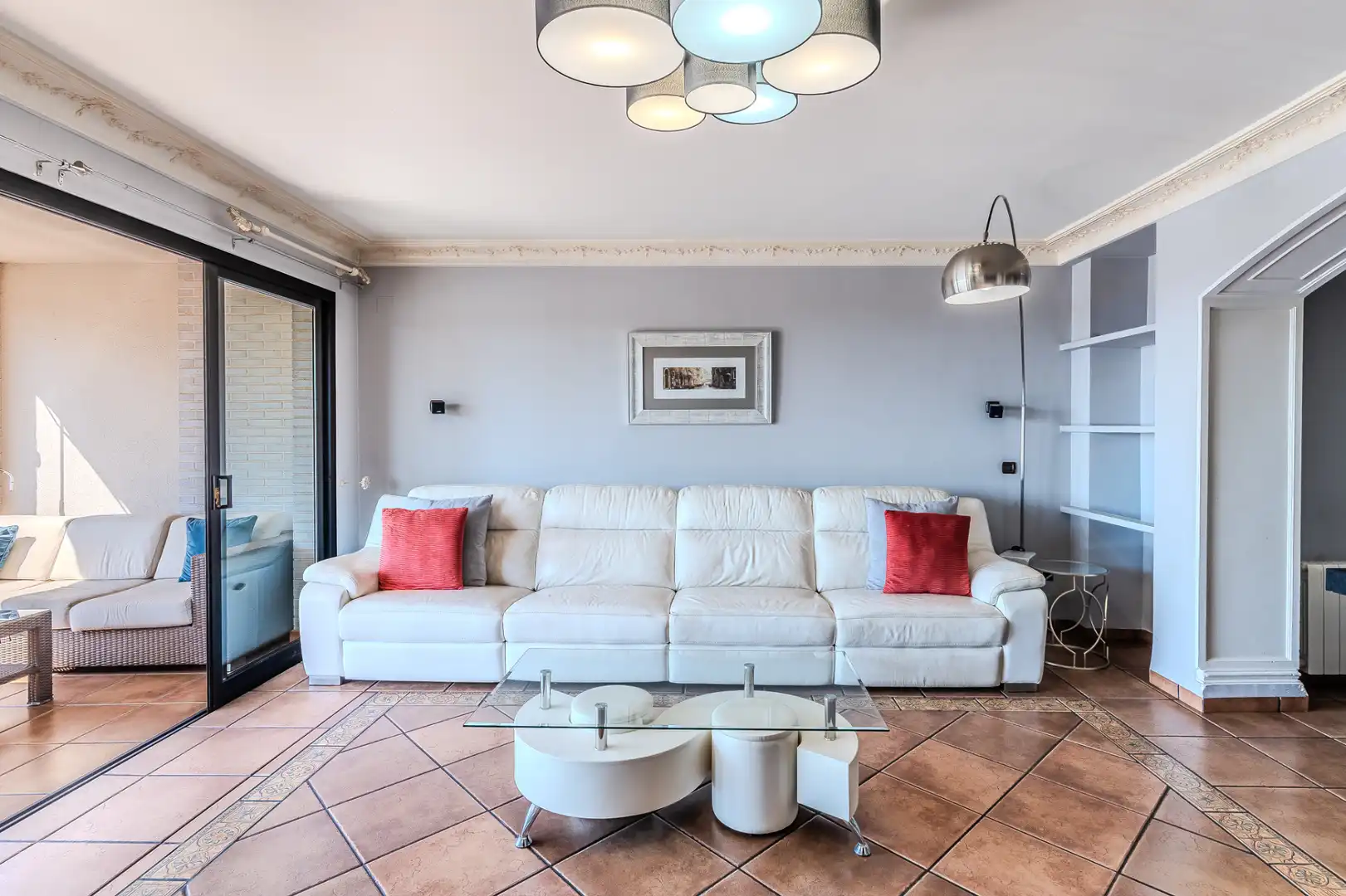 Living room of Flat for sale in Burriana / Borriana  with Air Conditioner, Heating and Terrace
