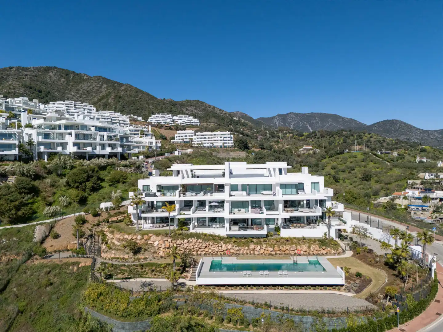 Vista exterior de Planta baja en venta en Ojén con Aire acondicionado, Jardín privado y Terraza