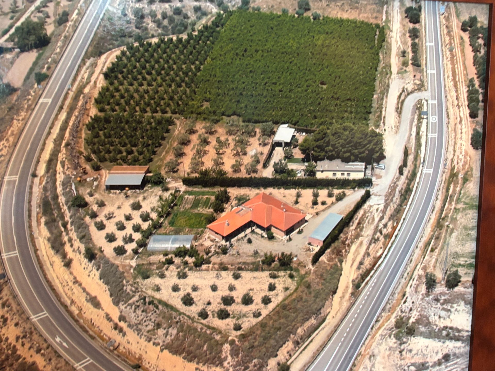 Vista exterior de Finca rústica en venda en Caspe amb Jardí privat, Terrassa i Moblat