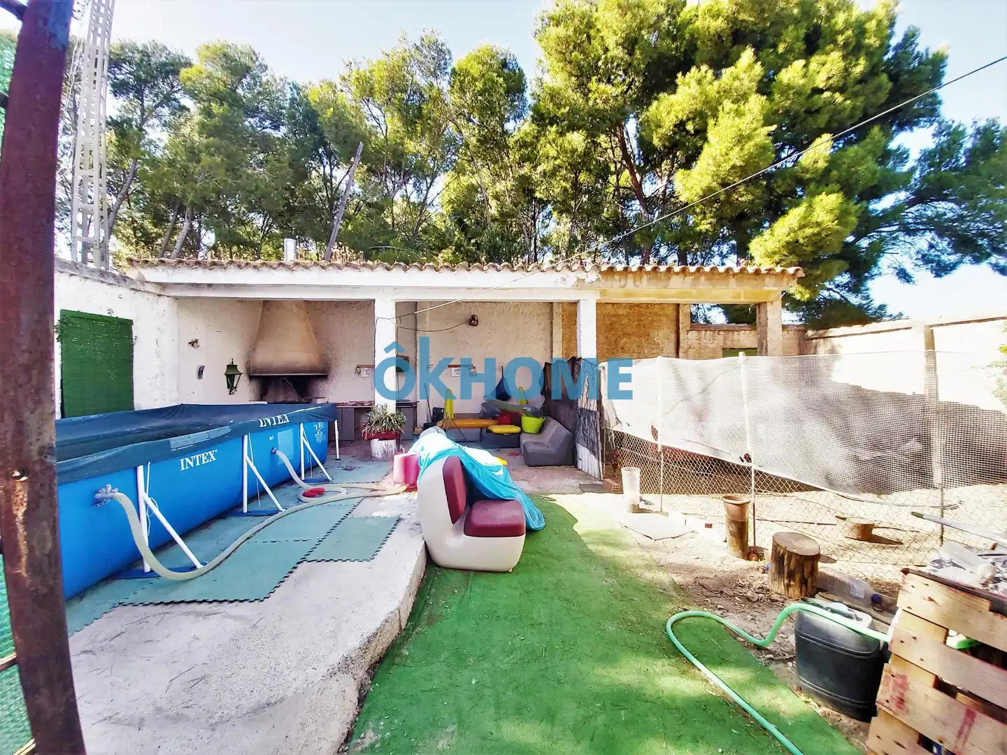 Vista exterior de Finca rústica en venta en Náquera con Jardín privado, Terraza y Piscina