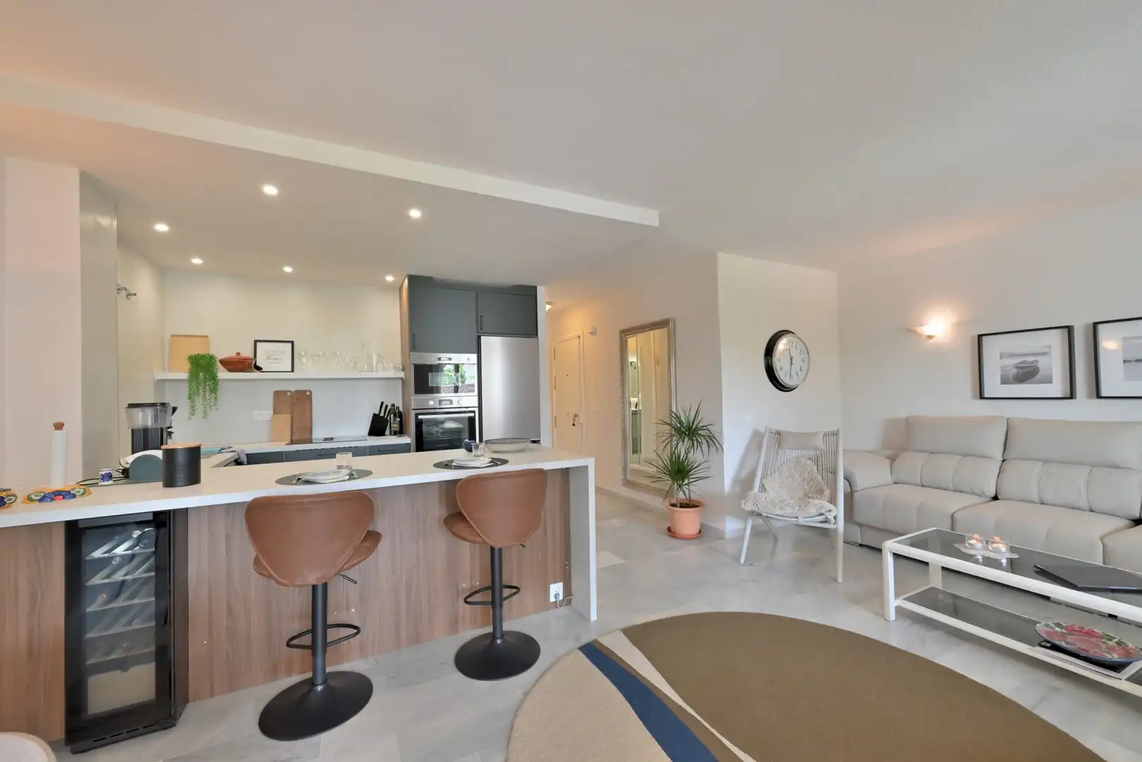 Sala de estar de Apartamento en venta en Mijas con Aire acondicionado, Terraza y Piscina