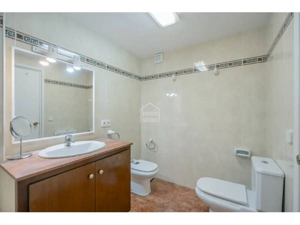 Bany de Apartament en venda en Es Migjorn Gran amb Terrassa i Moblat