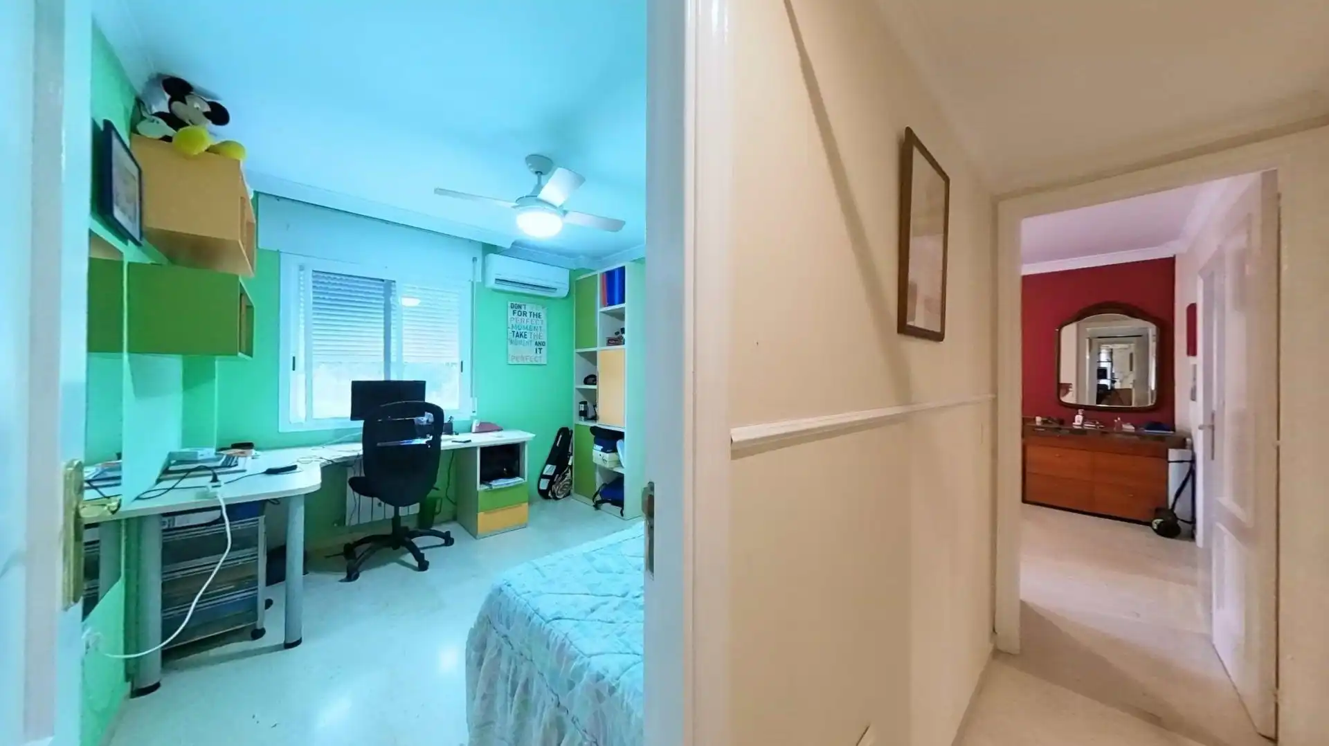 Schlafzimmer von Wohnung zum Verkauf in Málaga mit Klimaanlage, Privatgarten und Terrasse