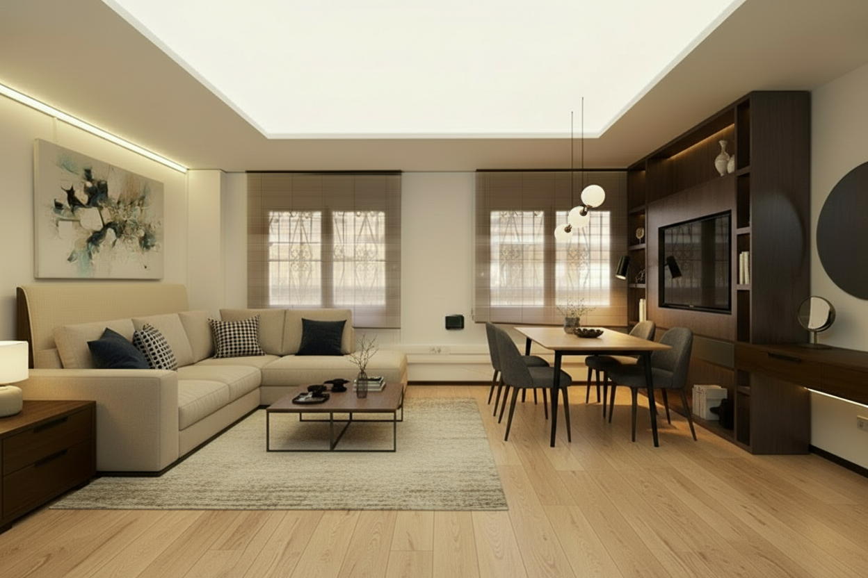 Sala d'estar de Pis en venda en L'Hospitalet de Llobregat amb Terrassa