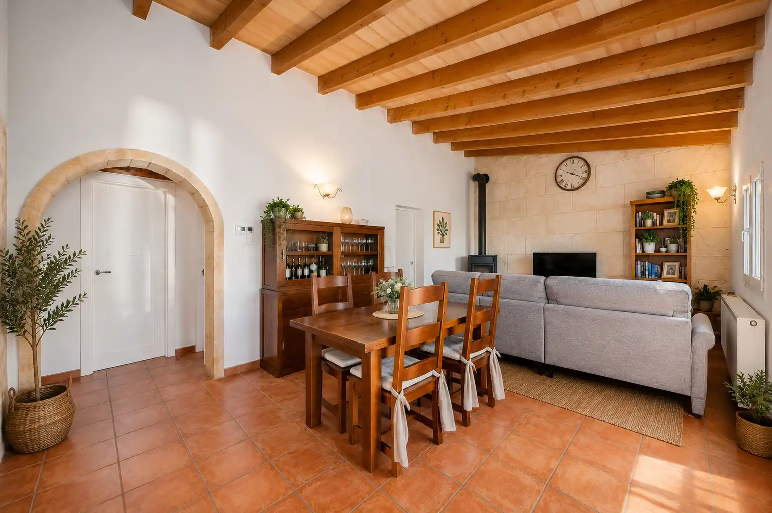 Esszimmer von Country house zum Verkauf in Manacor mit Klimaanlage und Möbliert