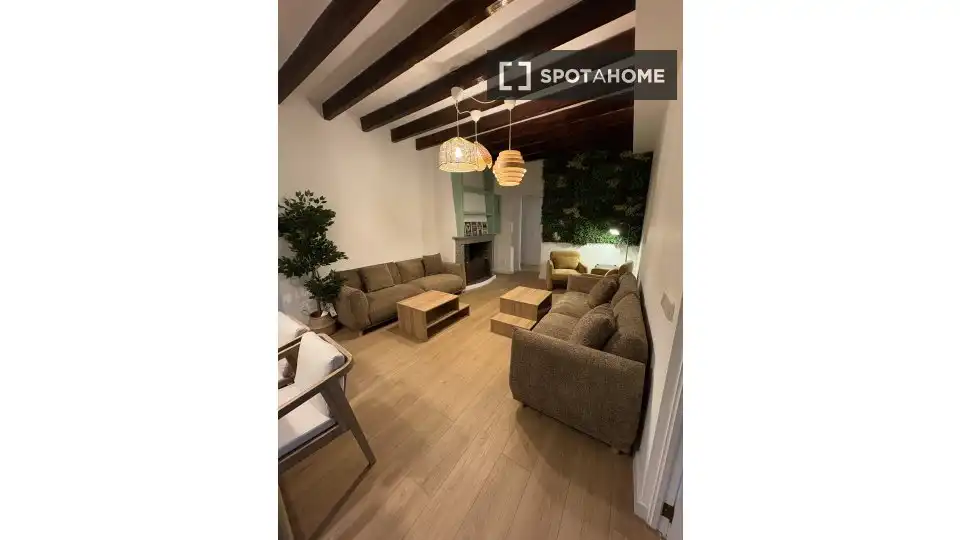 Sala d'estar de Pis per a compartir en  Palma de Mallorca amb Aire condicionat, Terrassa i Moblat