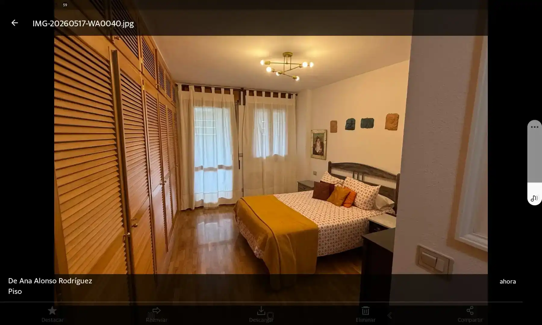 Bedroom of Flat for rent in Viveiro  with Parquet flooring and Furnished
