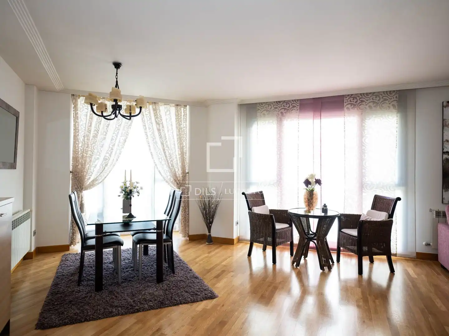 Dining room of Flat for rent in Madrid  with Air Conditioner, Heating and Private garden