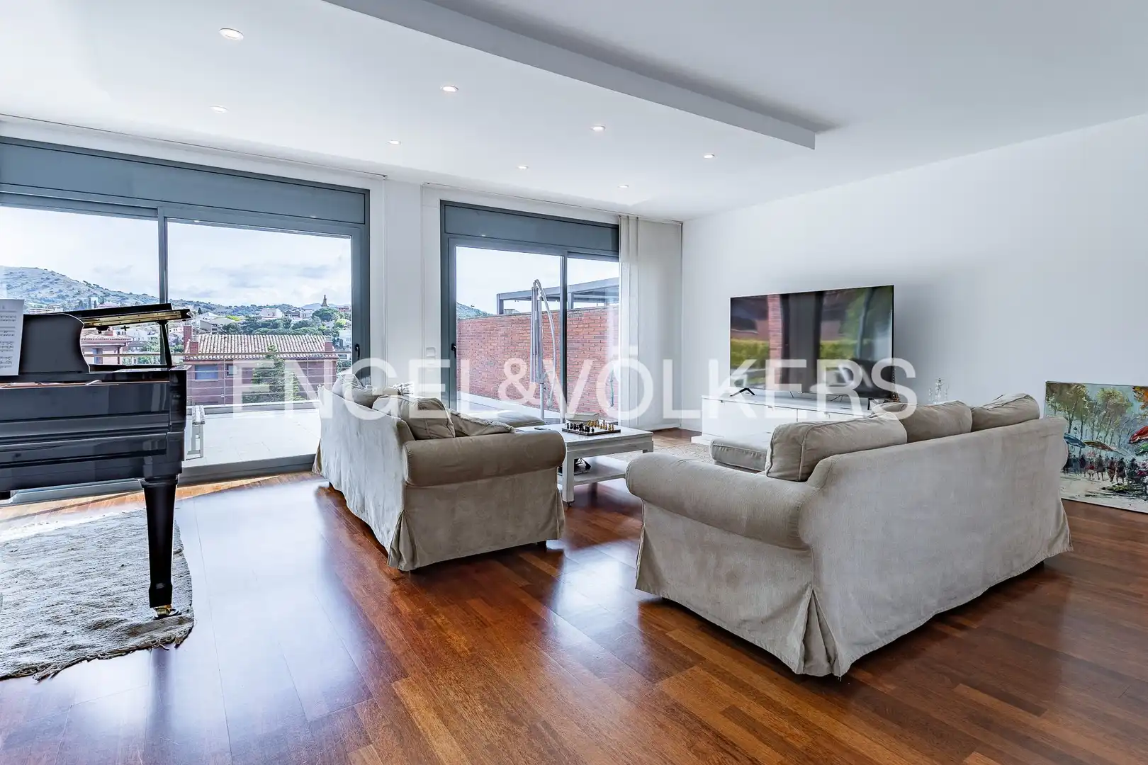 Sala de estar de Casa adosada de alquiler en Tiana con Aire acondicionado, Calefacción y Jardín privado