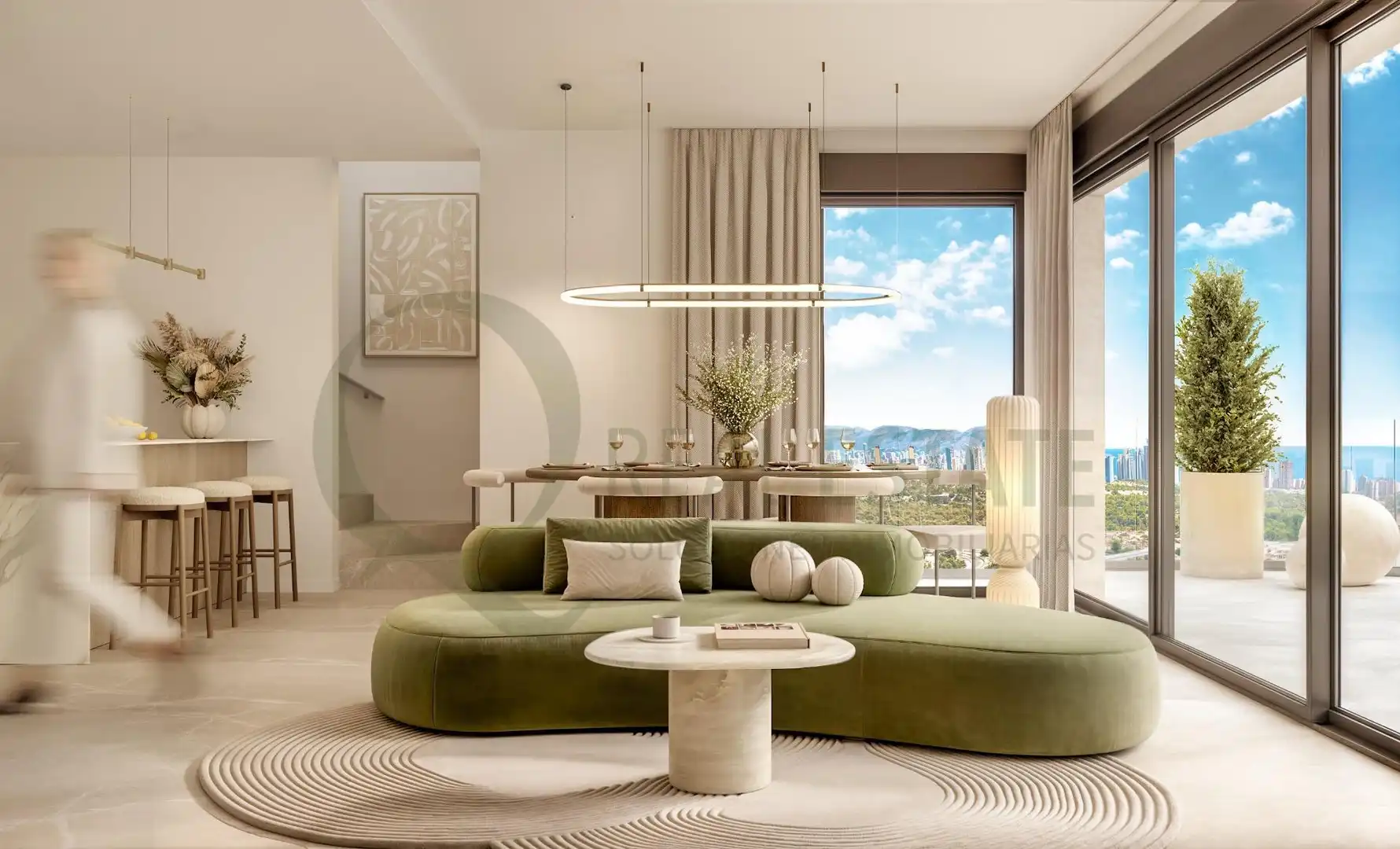 Sala de estar de Piso en venta en Altea con Aire acondicionado, Calefacción y Jardín privado