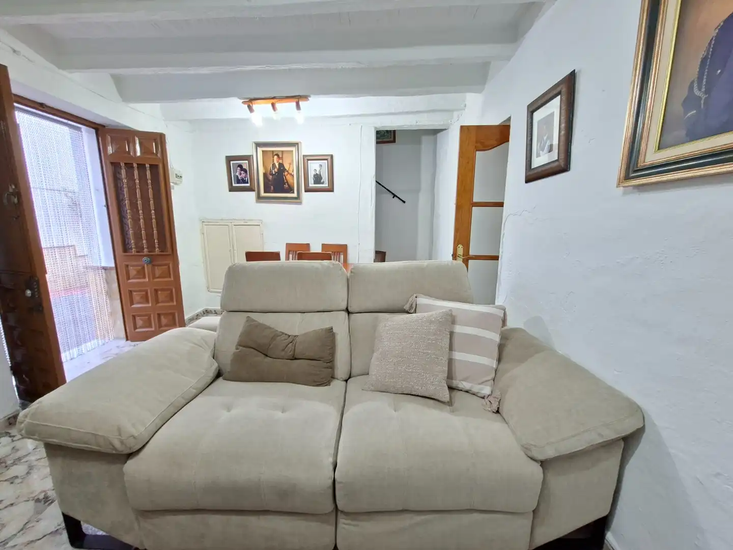 Sala d'estar de Finca rústica en venda en Viñuela amb Moblat, Forn i Rentadora