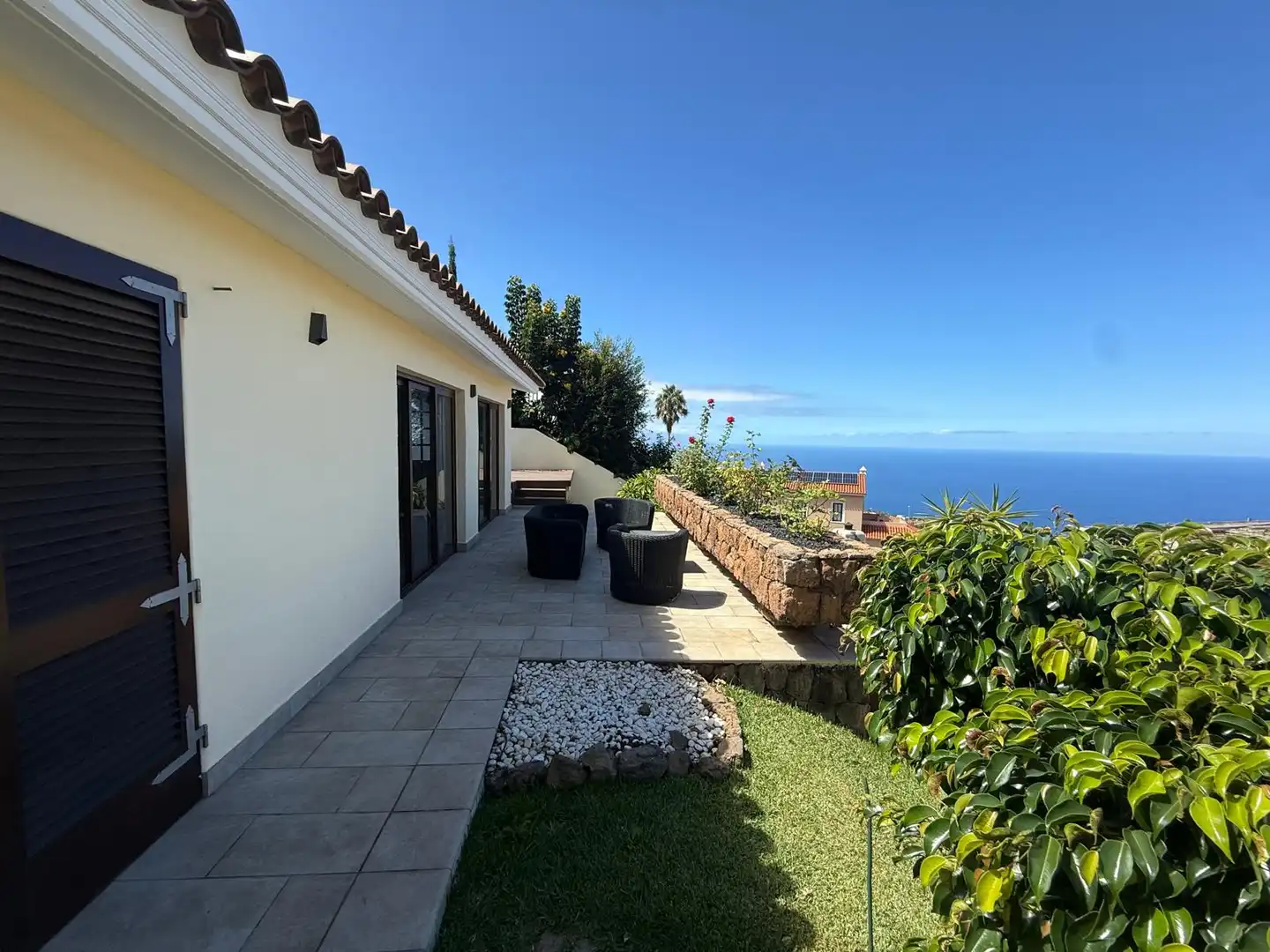 Terrassa de Casa o xalet en venda en El Sauzal amb Aire condicionat, Jardí privat i Terrassa