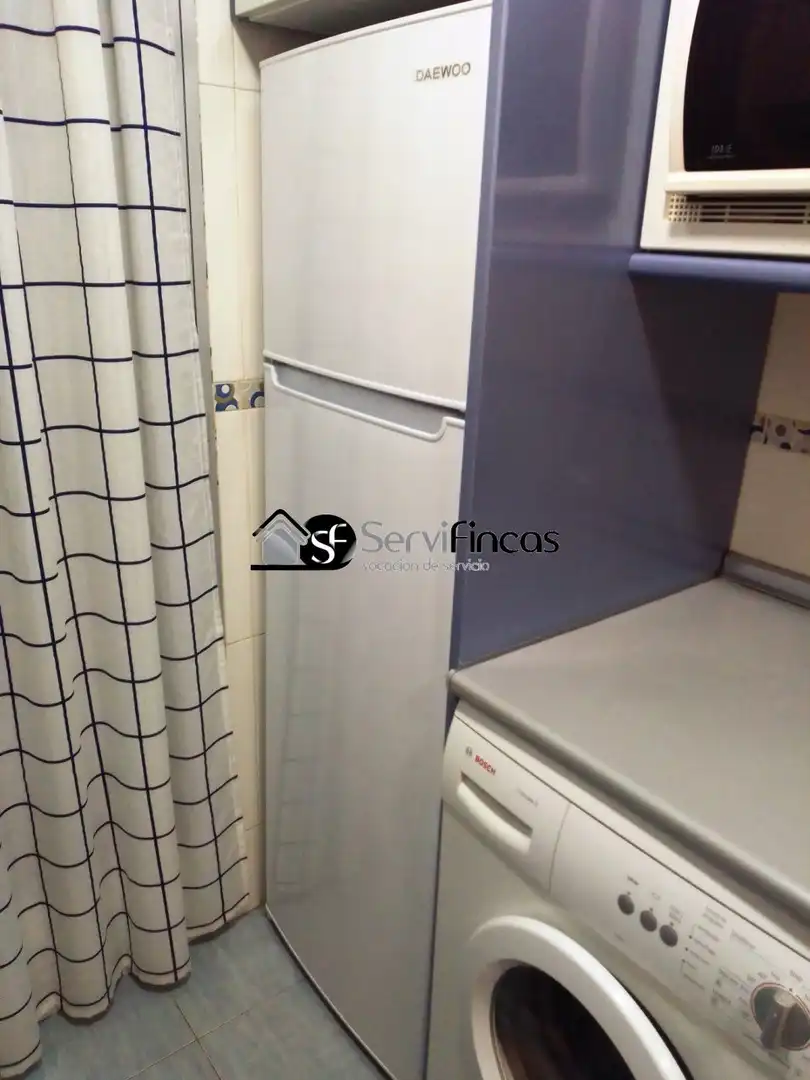 Kitchen of Flat for rent in Madrid  with Air Conditioner, Terrace and Furnished