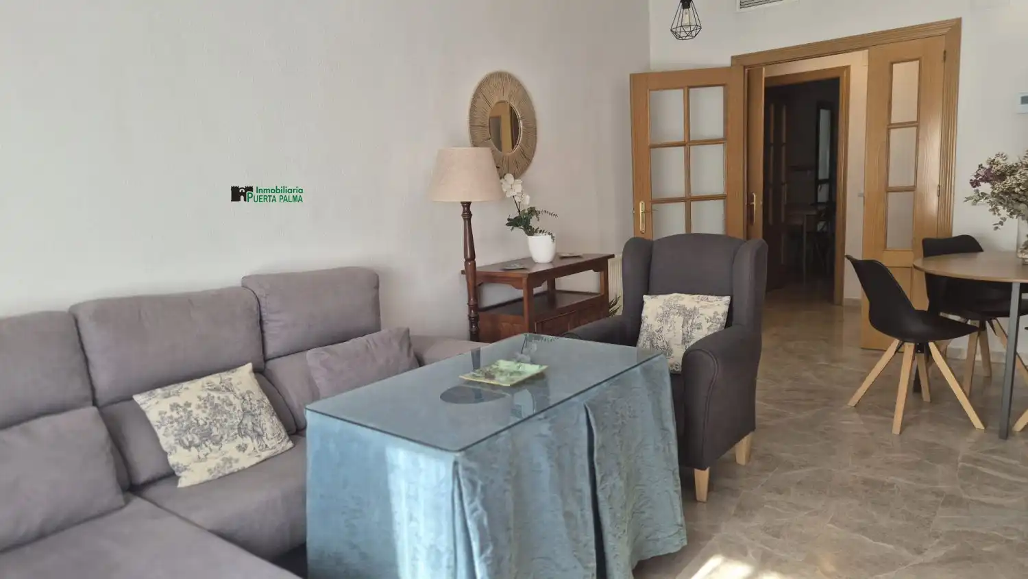 Wohnzimmer von Wohnung zur Miete in Badajoz mit Klimaanlage, Heizung und Terrasse