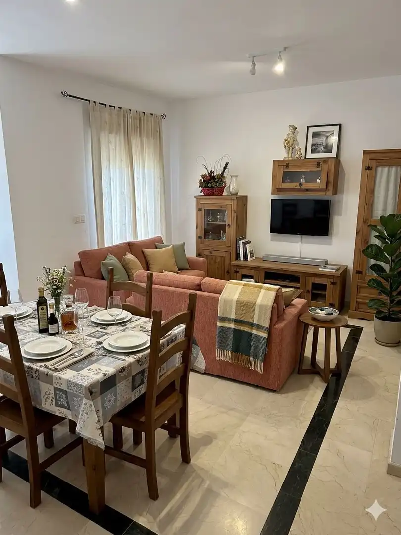 Living room of Flat for sale in San José del Valle  with Terrace and Furnished