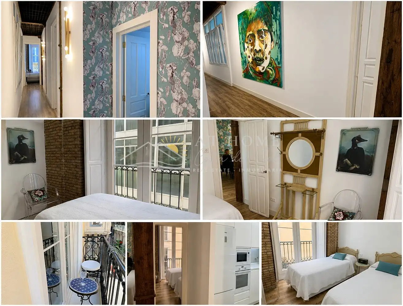 Schlafzimmer von Wohnungen zur Miete in Málaga mit Terrasse und Ofen