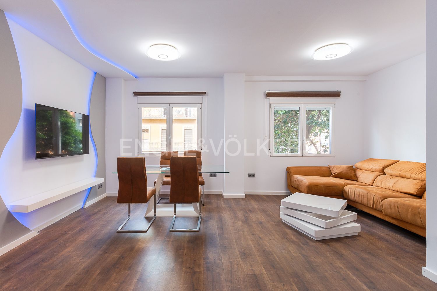 Living room of Apartment for sale in  Valencia Capital  with Air Conditioner, Heating and Furnished