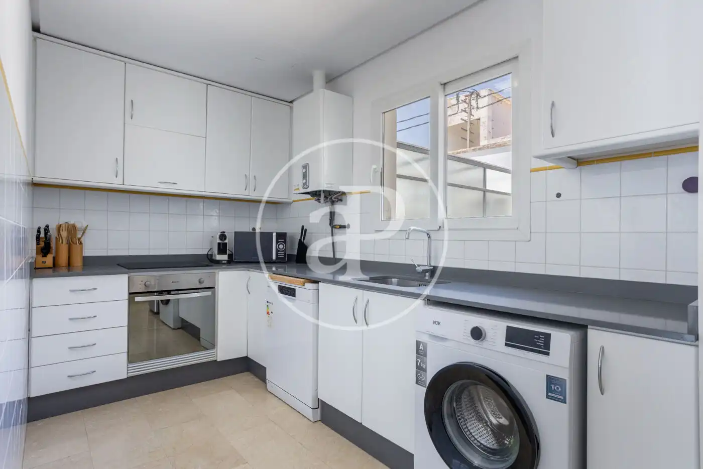 Kitchen of Attic for rent in Valencia  with Air Conditioner, Heating and Terrace