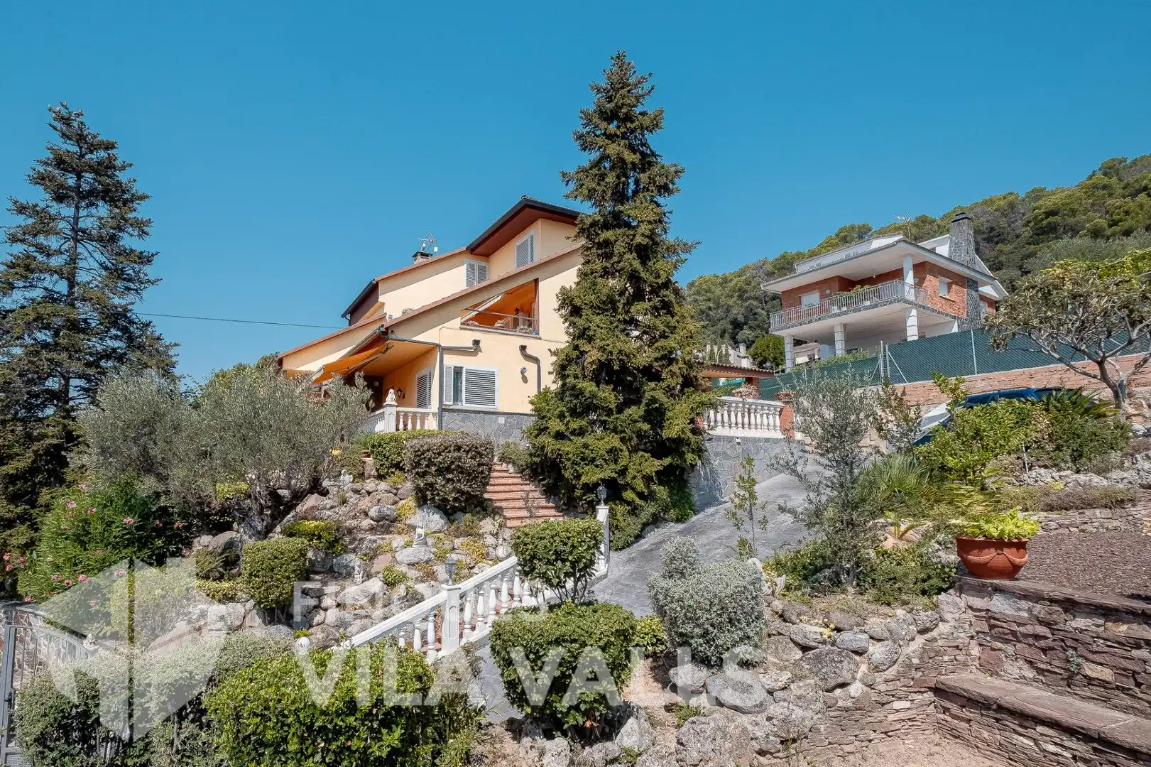 Vista exterior de Casa o xalet en venda en Caldes de Montbui amb Calefacció, Jardí privat i Terrassa