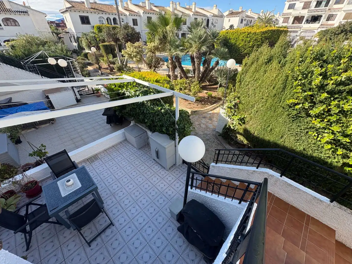 Terrasse von Wohnungen zum Verkauf in Orihuela mit Klimaanlage, Heizung und Schwimmbad