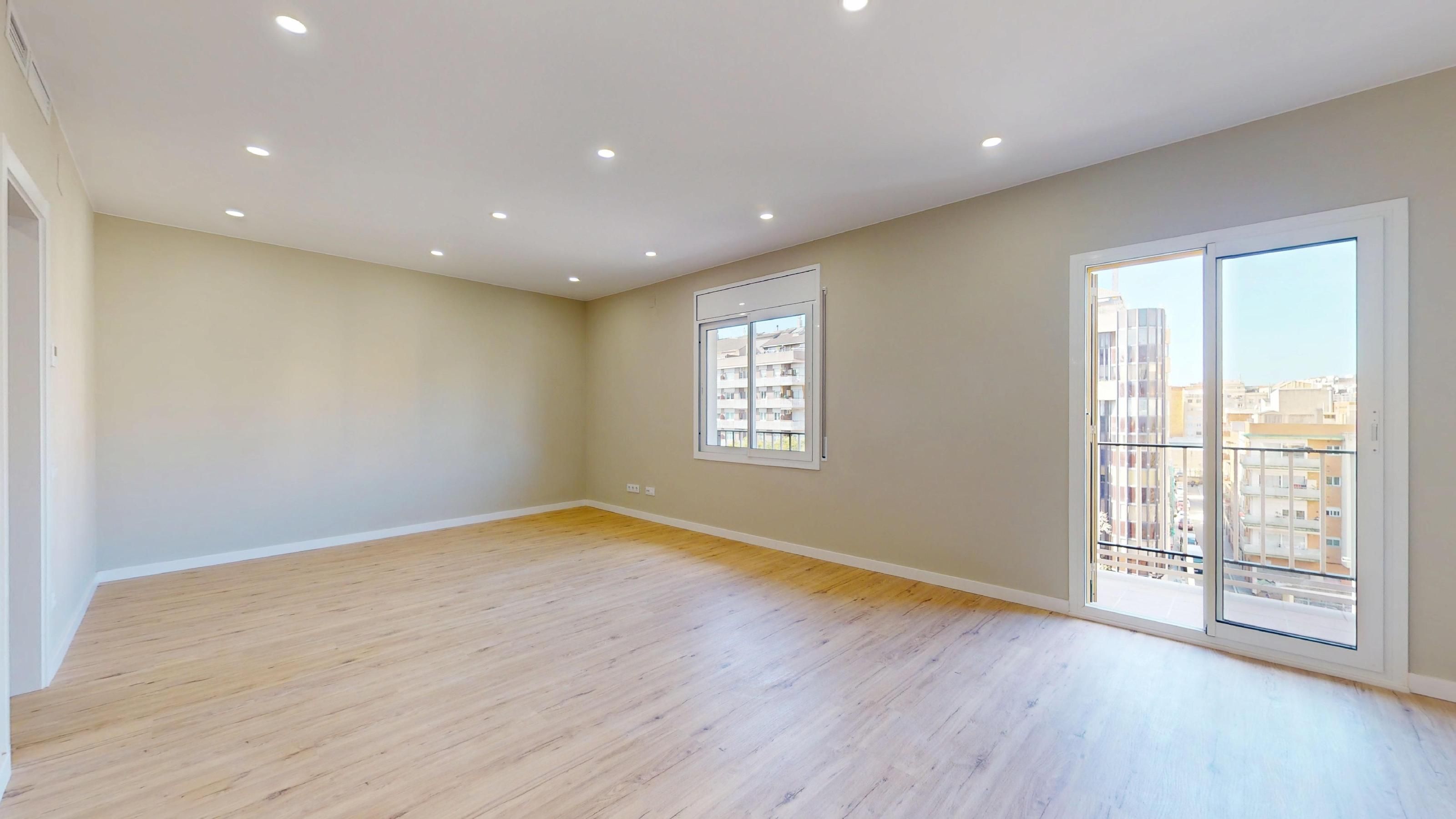 Sala de estar de Piso en venta en  Barcelona Capital con Aire acondicionado, Parquet y Terraza