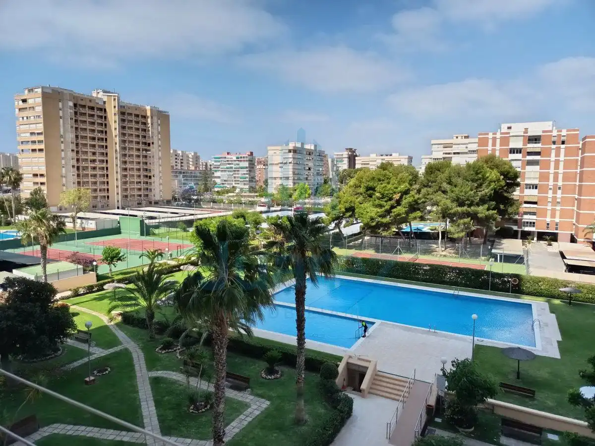 Piscina de Piso de alquiler en Alicante / Alacant con Aire acondicionado, Calefacción y Parquet