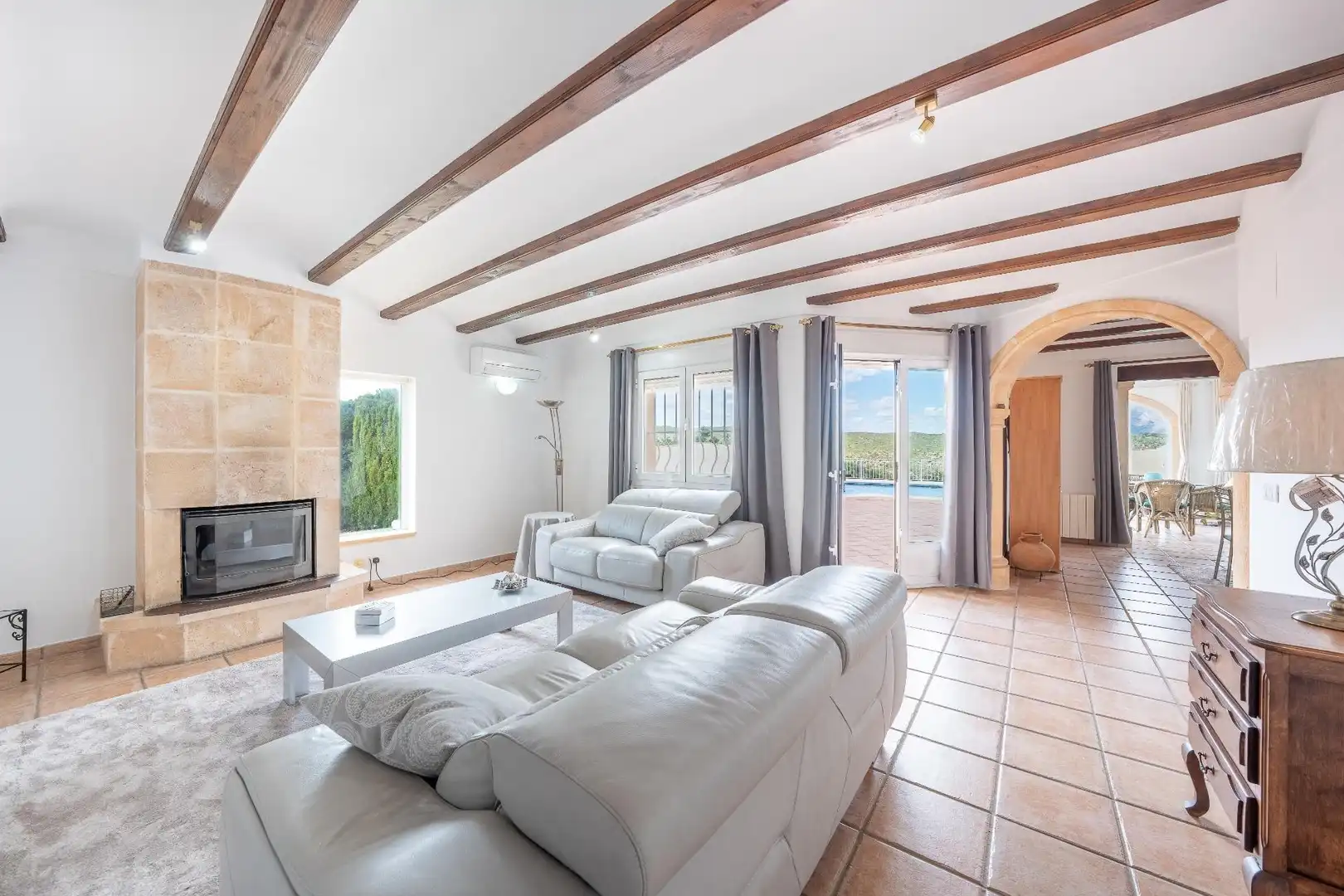 Living room of Houses for sale in Jávea / Xàbia  with Air Conditioner, Heating and Private garden
