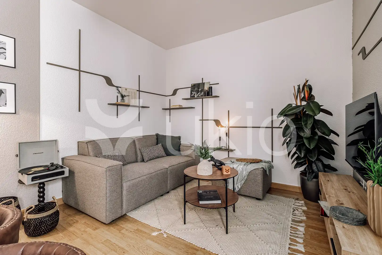Sala de estar de Apartamento de alquiler en Madrid con Aire acondicionado, Calefacción y Amueblado