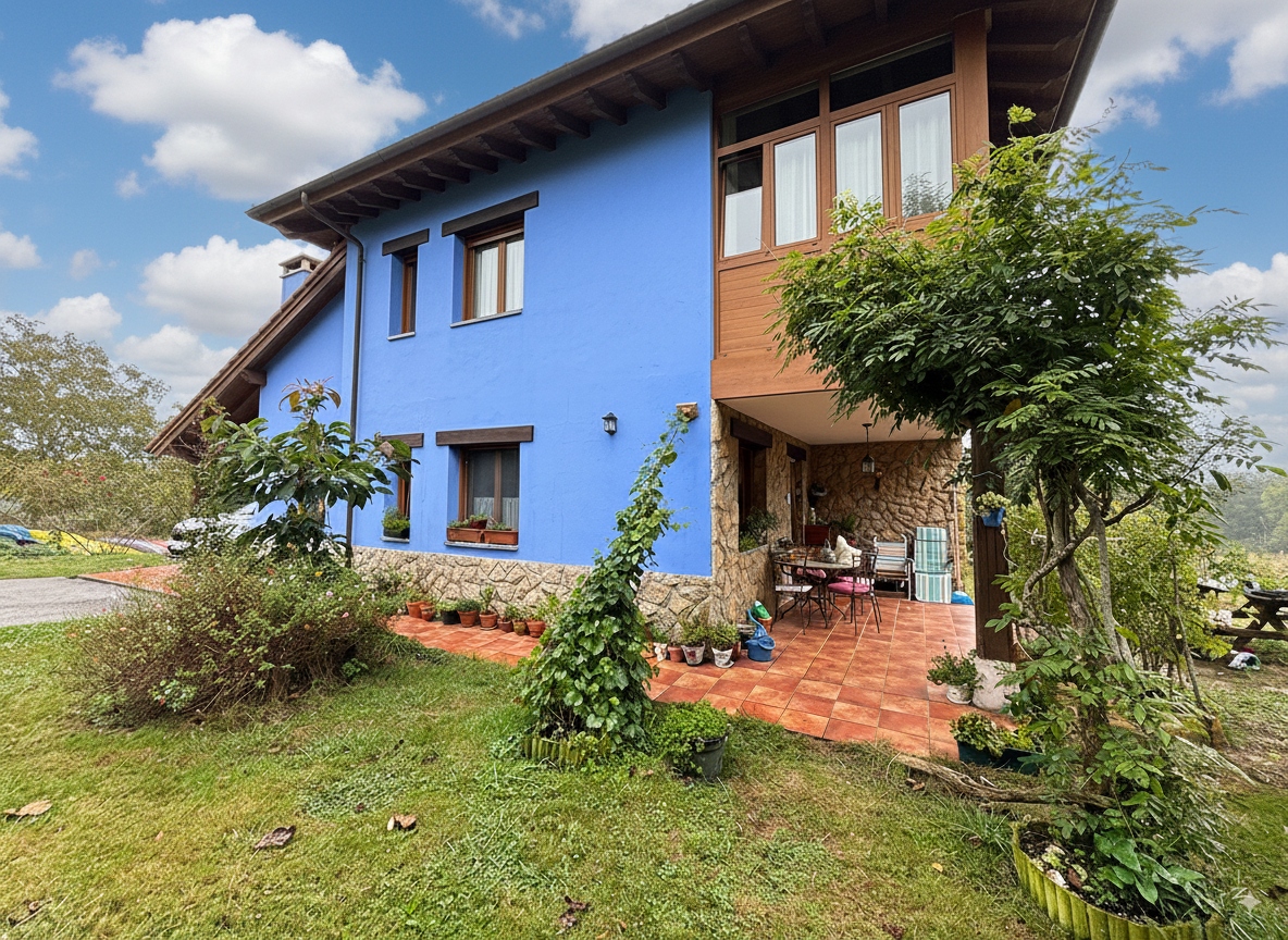 Vista exterior de Casa o xalet en venda en Cangas de Onís amb Calefacció, Jardí privat i Terrassa