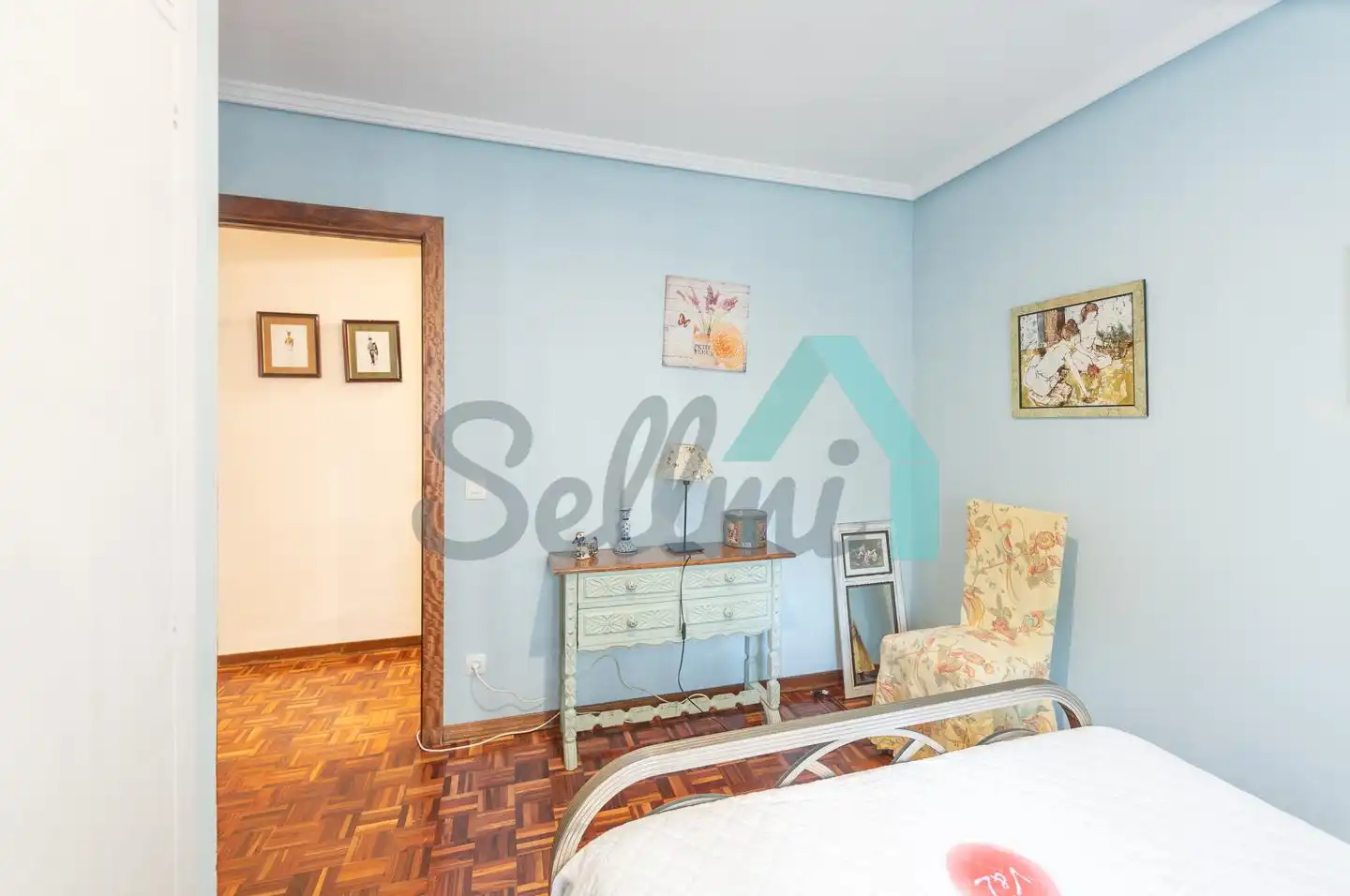 Schlafzimmer von Wohnung zur Miete in Castrillón mit Heizung, Parkett und Terrasse