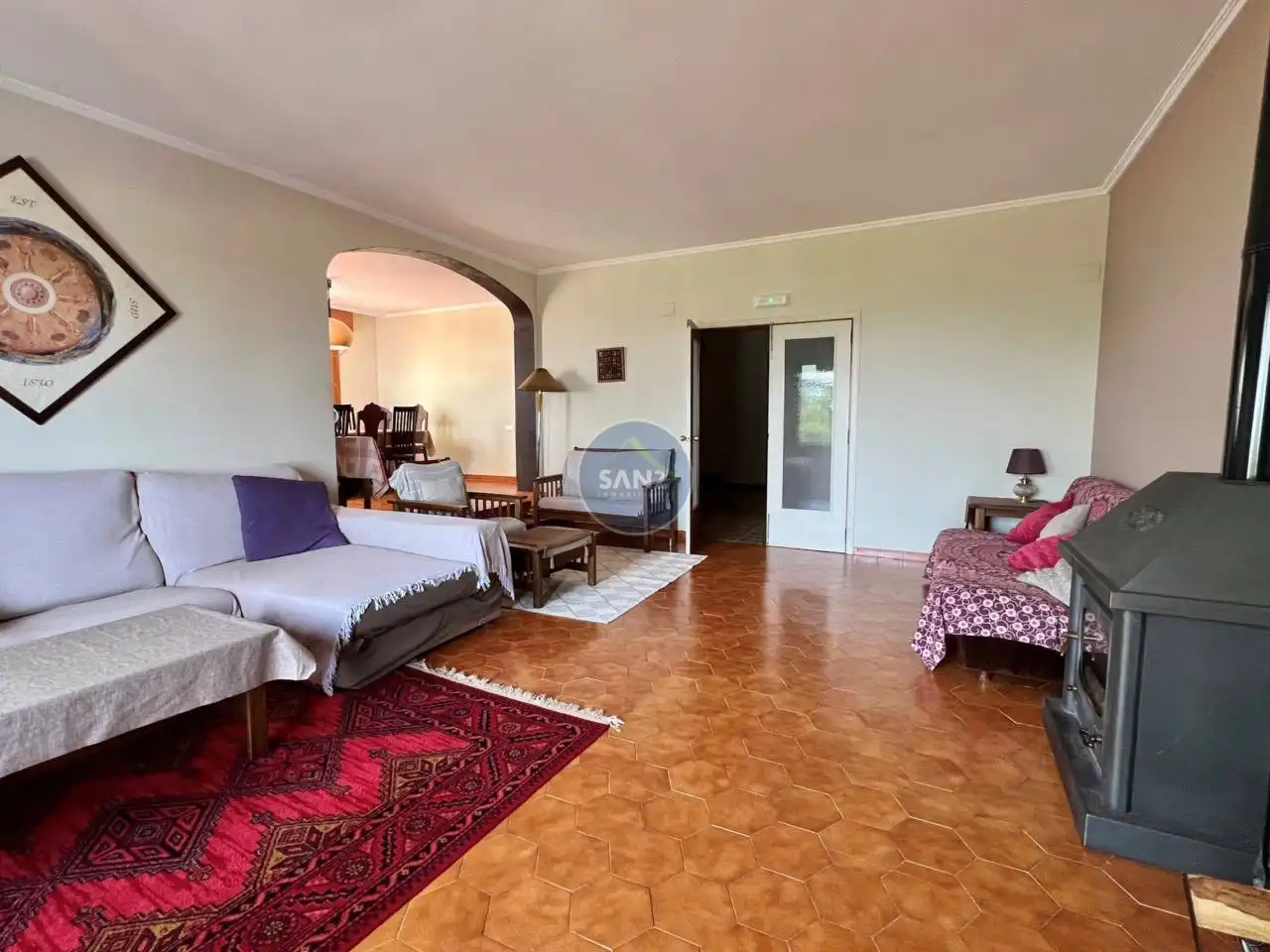 Sala d'estar de Casa o xalet en venda en Agullent amb Jardí privat i Piscina