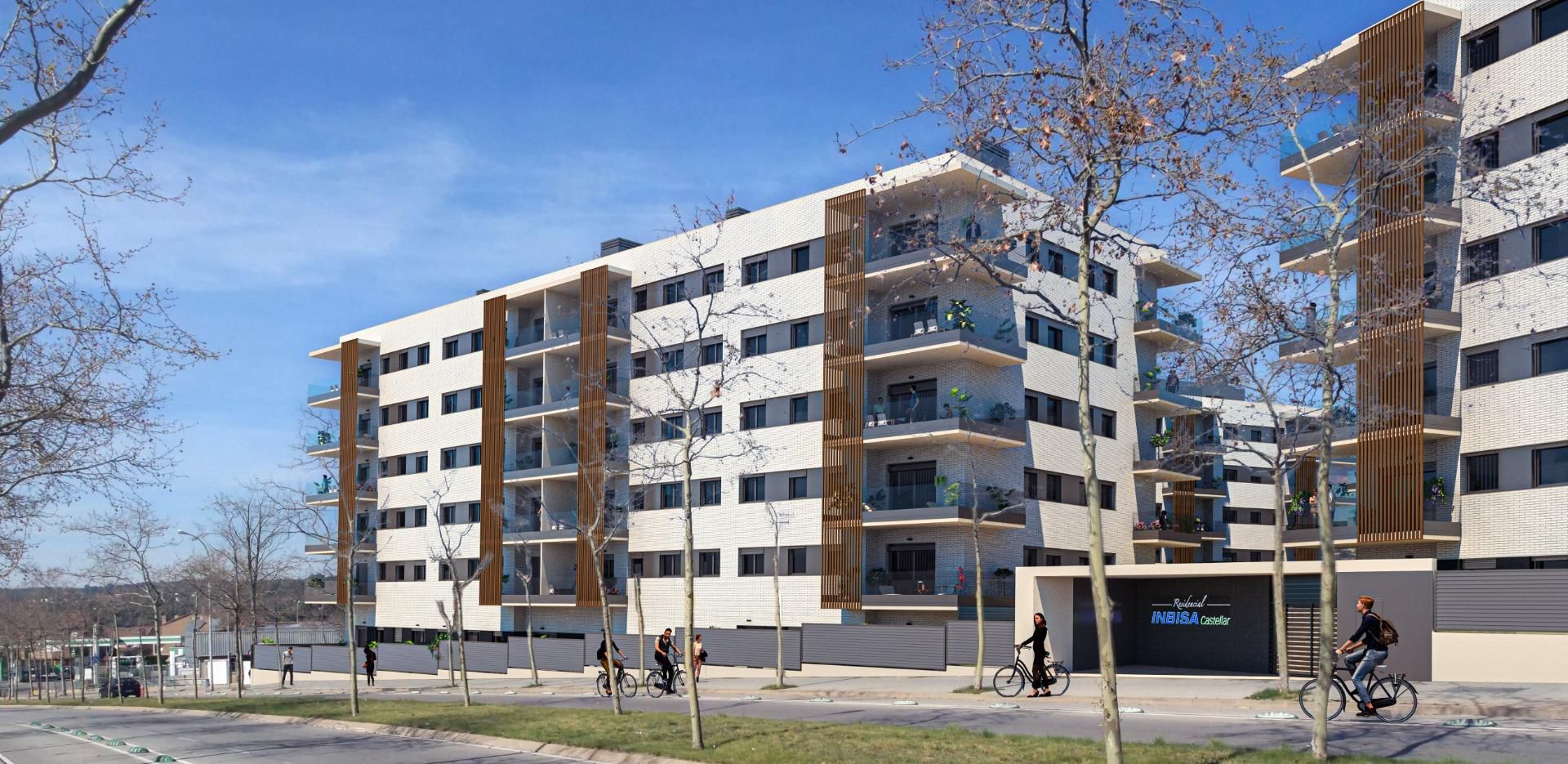 Vista exterior de Pis en venda en Castellar del Vallès amb Jardí privat, Parquet i Terrassa