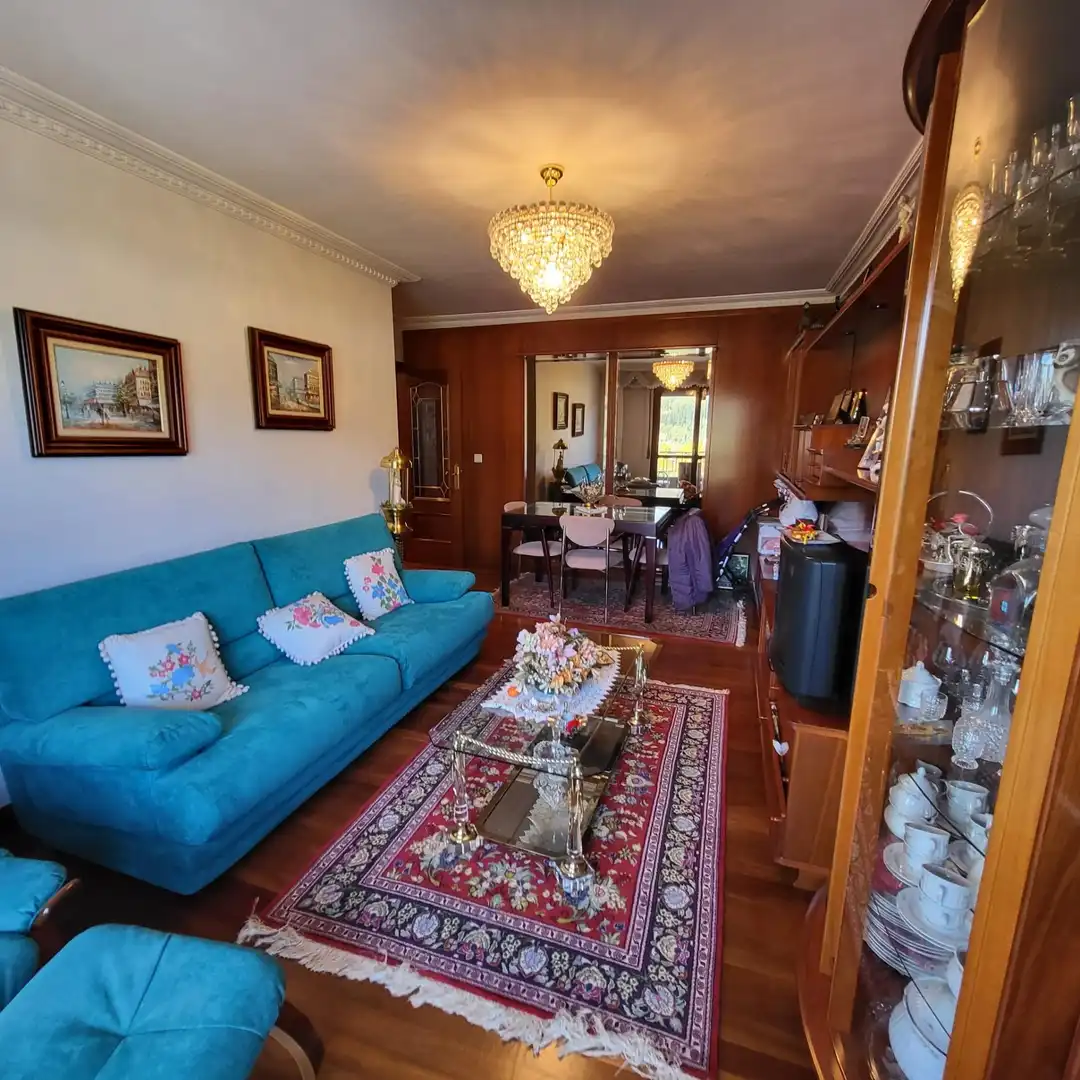 Sala de estar de Piso en venta en Basauri  con Calefacción, Terraza y Trastero