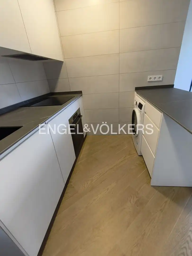 Kitchen of Flat for rent in Madrid  with Air Conditioner, Heating and Private garden