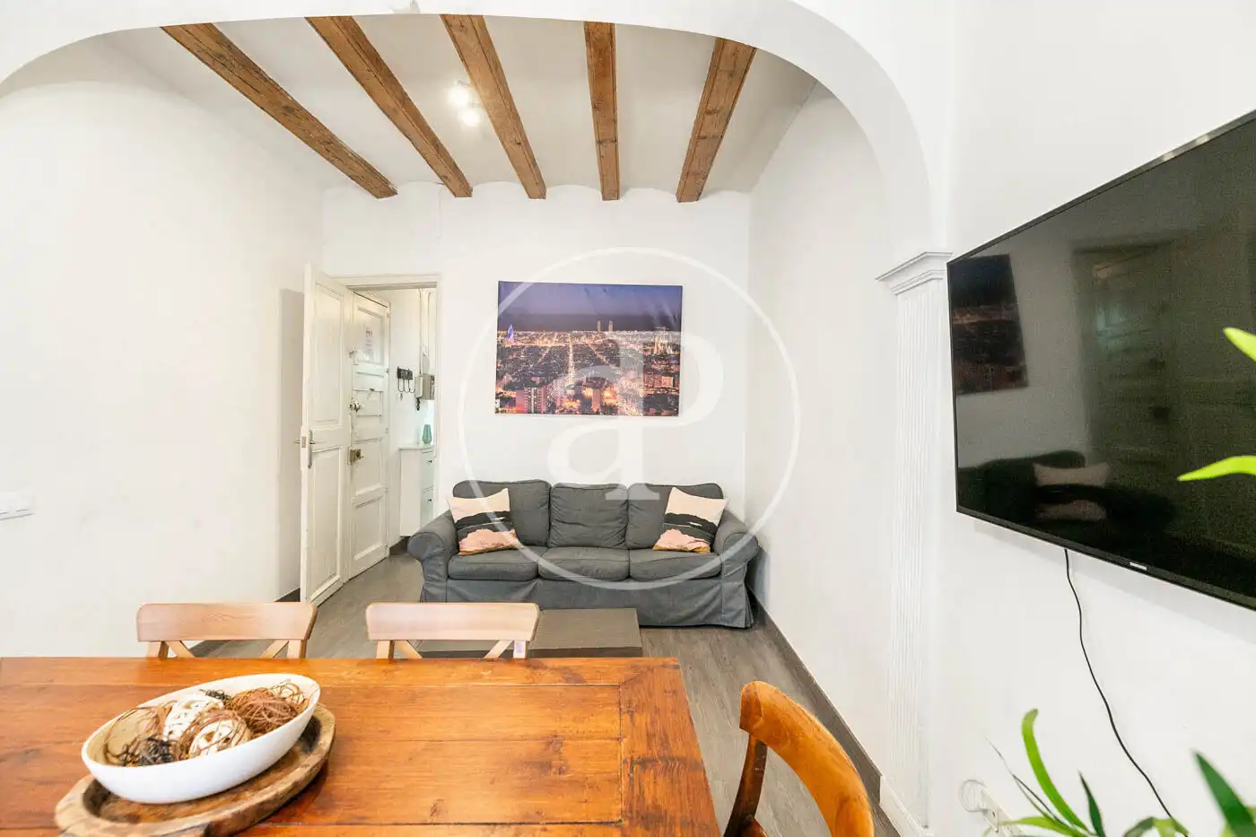Wohnzimmer von Wohnung zum Verkauf in Barcelona mit Klimaanlage, Heizung und Möbliert