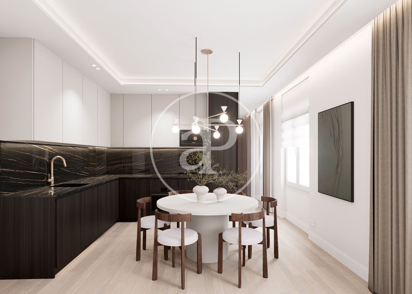 Menjador de Pis en venda en  Madrid Capital amb Aire condicionat, Calefacció i Moblat