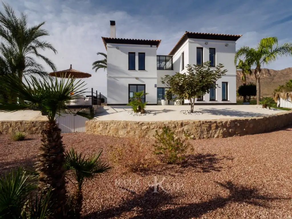 Vista exterior de Casa o chalet en venta en Pulpí con Aire acondicionado, Jardín privado y Terraza
