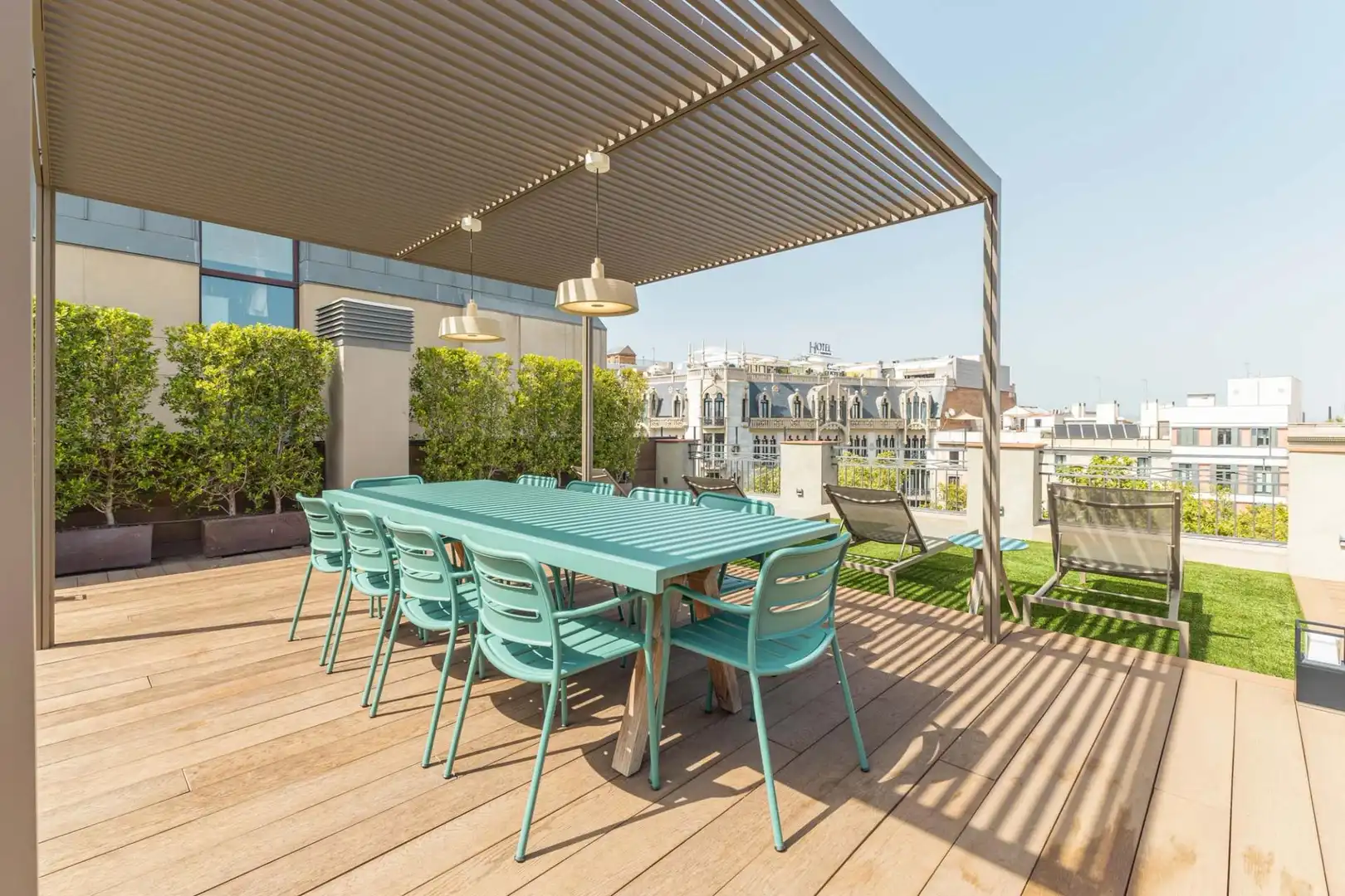 Terrasse von Wohnungen zur Miete in Barcelona mit Klimaanlage, Heizung und Parkett