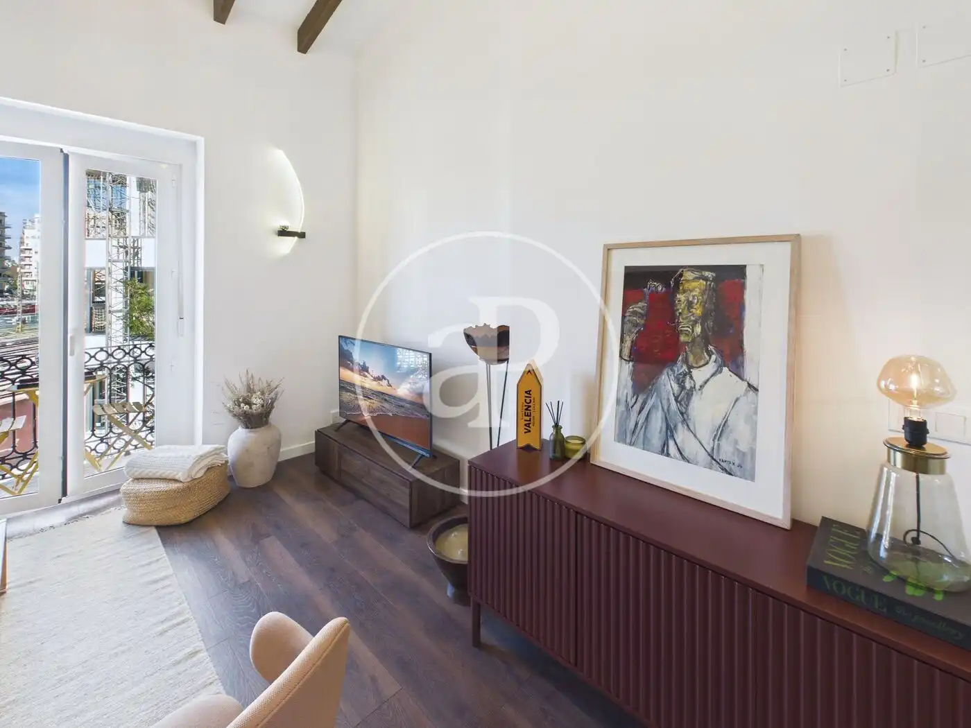 Wohnzimmer von Wohnung zur Miete in  Valencia Capital mit Klimaanlage, Heizung und Möbliert