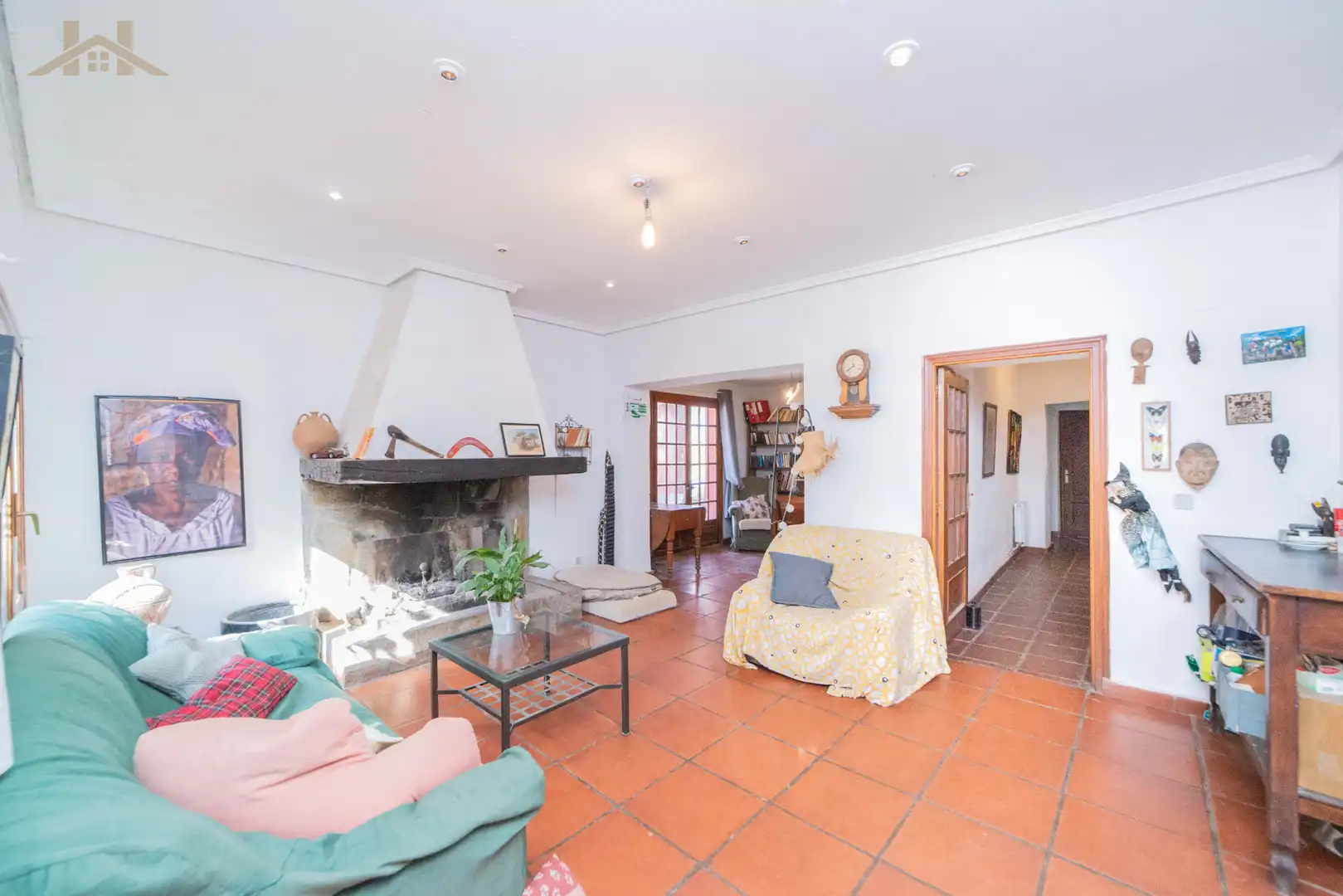Sala de estar de Finca rústica en venta en Brunete con Jardín privado, Trastero y Piscina
