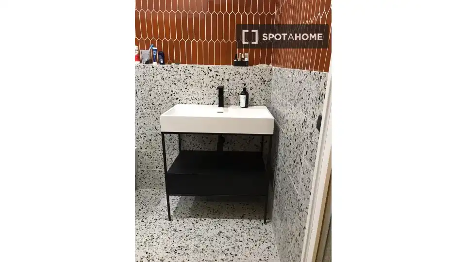 Bany de Apartament per a compartir en Barcelona amb Aire condicionat, Calefacció i Terrassa