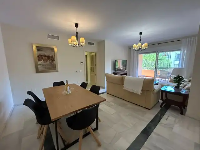 Dining room of Flat for rent in Marbella  with Air Conditioner, Heating and Terrace