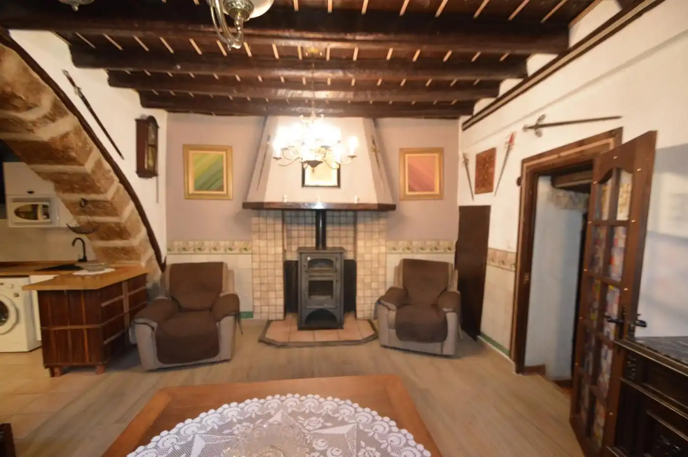 Sala d'estar de Finca rústica en venda en Sant Mateu amb Terrassa, Traster i Moblat