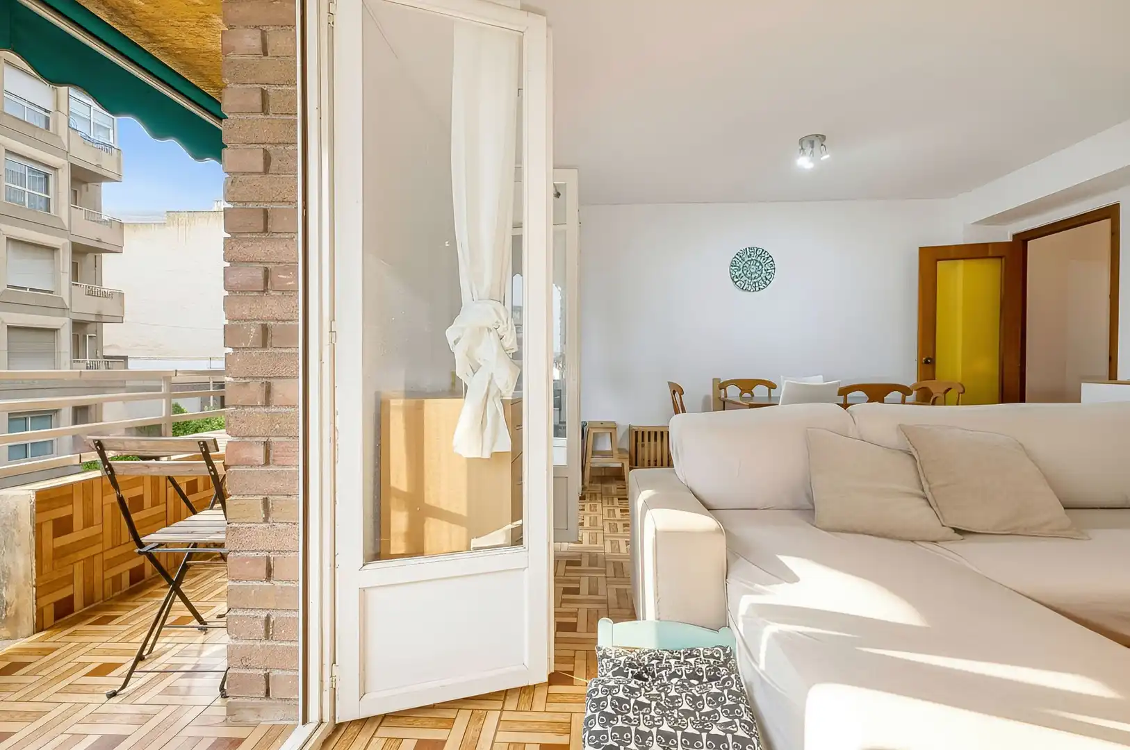 Wohnzimmer von Wohnung zum Verkauf in Mutxamel mit Parkett, Terrasse und Möbliert