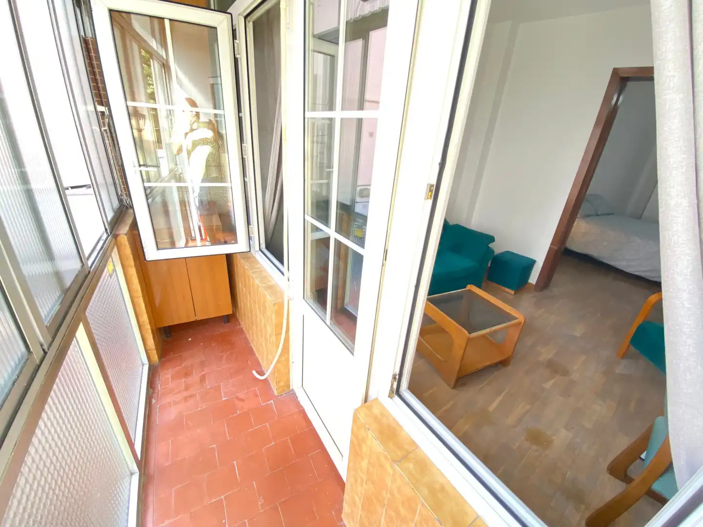 Balcony of Flat for share in Madrid  with Heating, Furnished and Oven