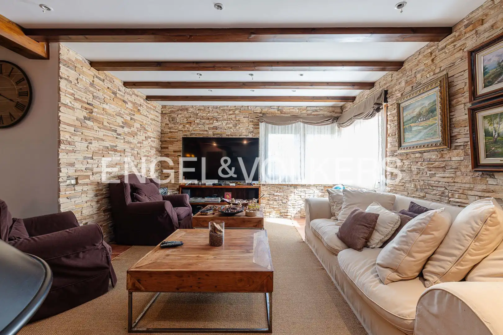 Living room of Houses for sale in Becerril de la Sierra  with Heating, Private garden and Terrace